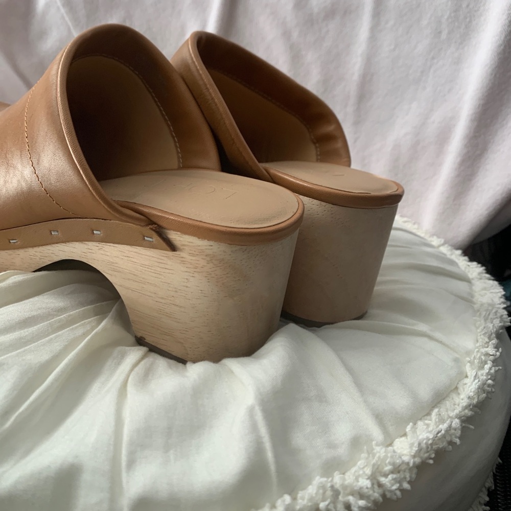 LOFT - Leather clogs, new in 2021. EUC. Brown/Tan “radiant copper” Size 6.5